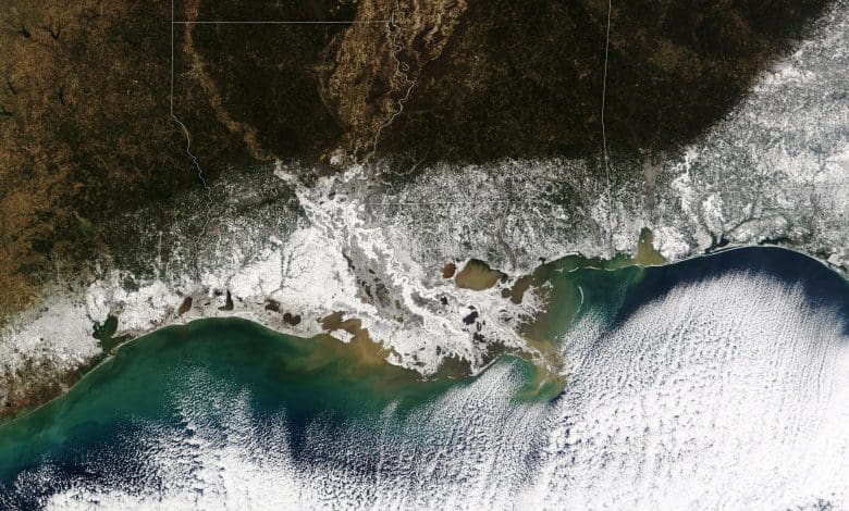 AS selatan terkubur dalam rekor salju turun saat badai yang belum pernah terjadi sebelumnya menyerang AS selatan terkubur dalam rekor salju turun saat badai yang belum pernah terjadi sebelumnya menyerang